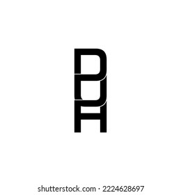 duh typography letter monogram logo design