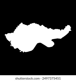 Duhok Governorate map, administrative division of Iraq. Vector illustration.