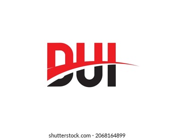 DUI Letter Initial Logo Design Vector Illustration