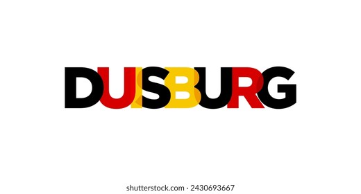 Duisburg Deutschland, modern and creative vector illustration design featuring the city of Germany for travel banners, posters, web, and postcards.