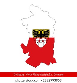 Duisburg Flag - North Rhine-Westphalia,Germany (EPS)