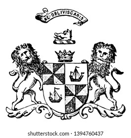 El duque de Argyll creado en la línea vintage de Peerage of Scotland o ilustración de grabado.