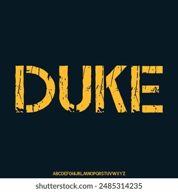 duke typeset, the futuristic modern college combined with varsity style font