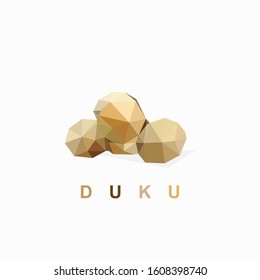 duku fruit low poly vector