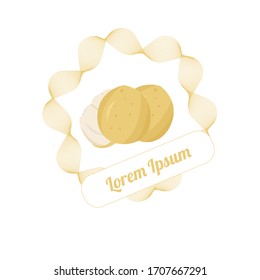 Duku Object Vector Fruit Illustration. fruit logo icon.