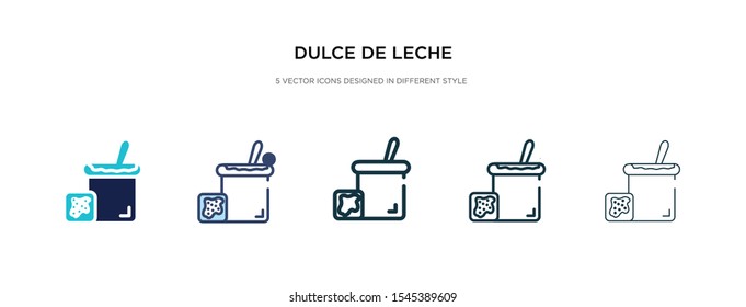 dulce de leche icon in different style vector illustration. two colored and black dulce de leche vector icons designed in filled, outline, line and stroke style can be used for web, mobile, ui