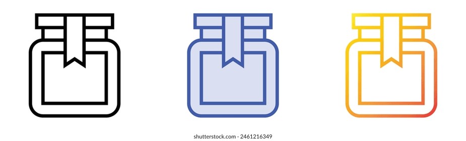 dulce de leche icon. Linear, Blue Fill and Gradient Style Design Isolated On White Background