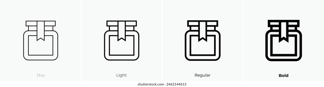 dulce de leche icon. Thin, Light Regular And Bold style design isolated on white background