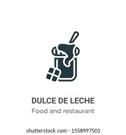 Dulce de leche vector icon on white background. Flat vector dulce de leche icon symbol sign from modern food and restaurant collection for mobile concept and web apps design.