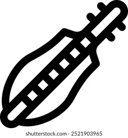 dulcimer icon. Thin Linear Style Design Isolated On White Background