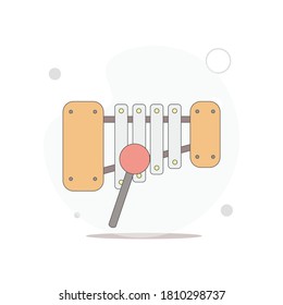 dulcimer vector flat illustration on white