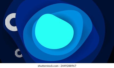 Dull blue green reef overlay geometric shapes background