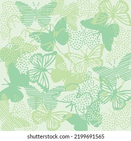 Dull color butterflies flying background