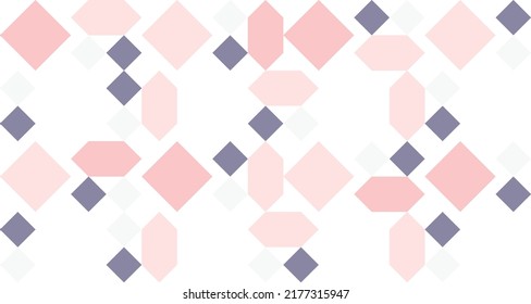 Tonos pastel apagados. Vector. El diseño es sencillo y distintivo. Material de diseño para manteles, tejidos versátiles y otras necesidades. Antecedentes. Fondos de escritorio. Conjunto de rectángulos y hexágonos. 