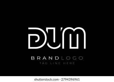 DUM abstract letter logo design. Modern Business Logo Design With Abstract Typography and Contemporary Style