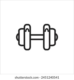 dum bell vector icon line template