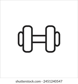 dum bell vector icon line template