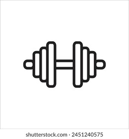 dum bell vector icon line template