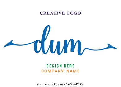 DUM lettering logo is simple, easy to understand and authoritative