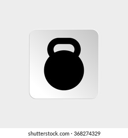 dumb bell  - black vector icon