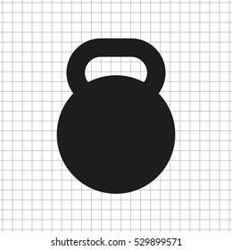 dumb bell -   black vector icon
