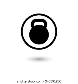 dumb bell - vector icon with shadow