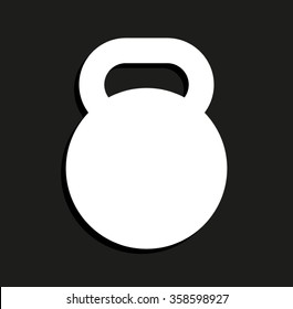 dumb bell -  vector icon with shadow