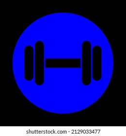 dumb bell vector icon sign symbol. isolated graphic illustration