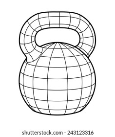 dumb bells or iron weight - vector illustration