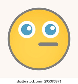 Dumb - Cartoon Smiley Vector Face