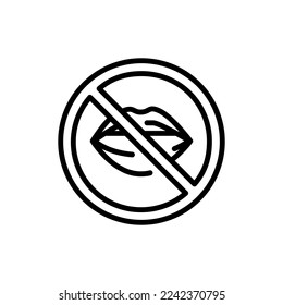 Dumb color line icon. Disability. Isolated vector element. Outline pictogram for web page, mobile app, promo
