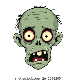 Dumb Zombie With Missing Teeth Cartoon
