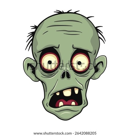 Dumb Zombie With Missing Teeth Cartoon