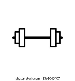 Dumbbel gym icon vector