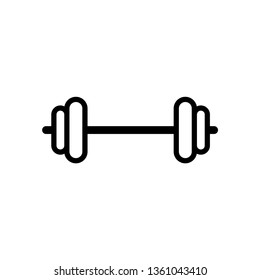 Dumbbel gym icon vector