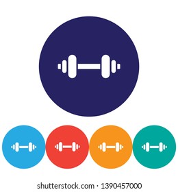 Dumbbel  vector icon , lorem ipsum Flat design