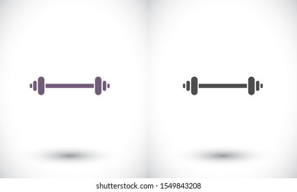Dumbbel vector icon , lorem ipsum Flat design
