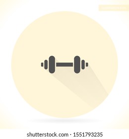 Dumbbel vector icon , lorem ipsum Flat design