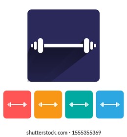 Dumbbel vector icon , lorem ipsum Flat design