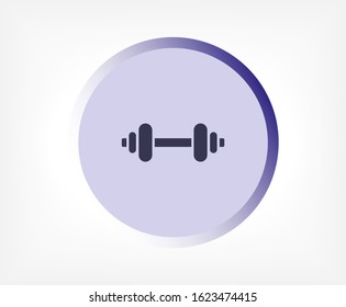 Dumbbel vector icon , lorem ipsum Flat design