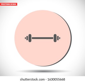 Dumbbel vector icon , lorem ipsum Flat design