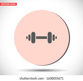 Dumbbel vector icon , lorem ipsum Flat design