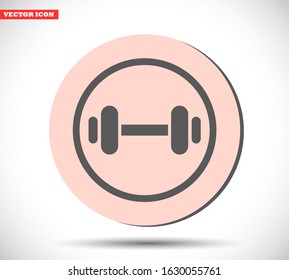 Dumbbel vector icon , lorem ipsum Flat design