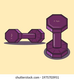 Dumbbell 2 Kgs Vector design for sport