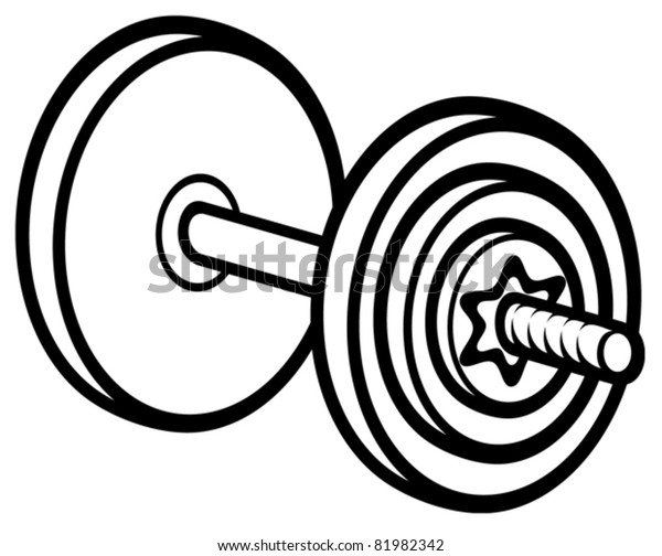 Dumbbell Stock Vector (Royalty Free) 81982342
