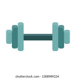 Dumbbell athletic active gym vector icon shape. Muscular biceps sporty fitness workout. Exercise metal equipment