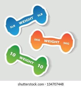 Dumbbell banners - vector illustration