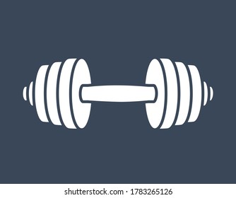 Dumbbell or barbell gym icon vector
