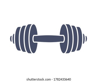 Dumbbell or barbell gym vector icon
