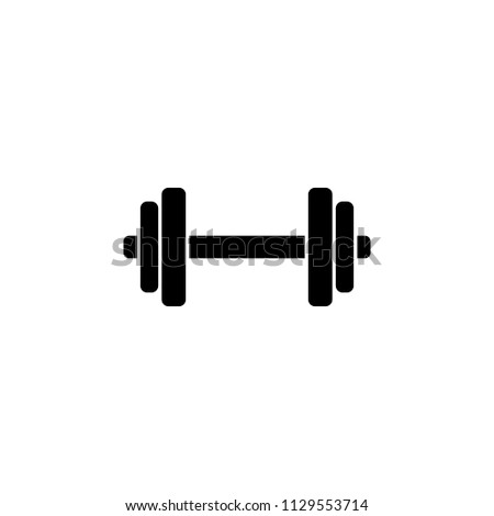 The dumbbell, barbell icon, illustration, vector